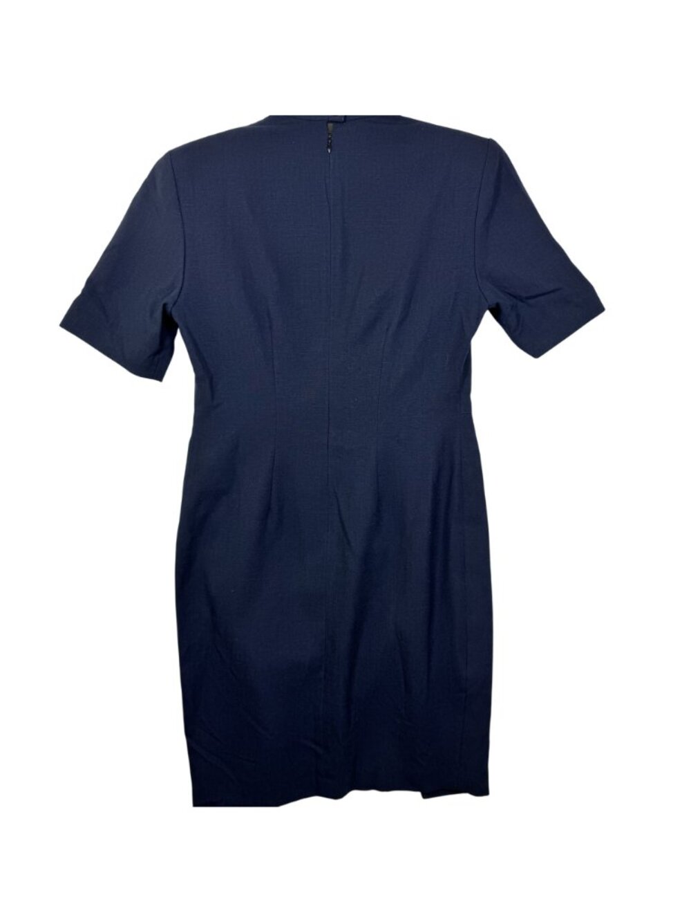 Howard Wolf Navy Blue Short-Sleeve Dress Fully Lined Made In USA Size 8 - Picture 3 of 12
